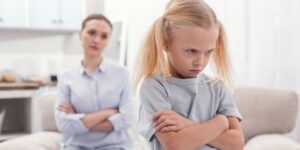 Upset young girl in Texas