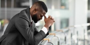 Man looking stressed