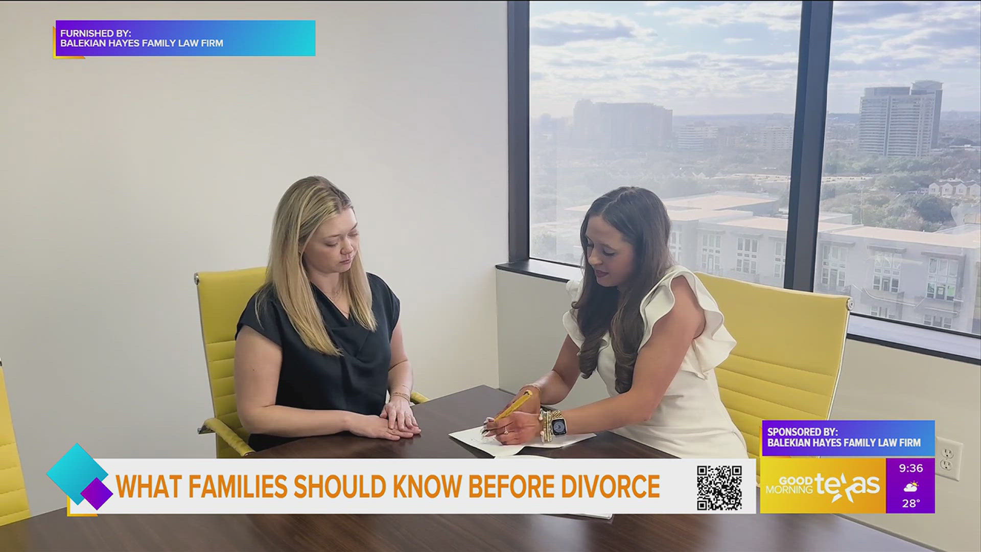 Balekian Hayes family law attorneys on Good Morning Texas news segment