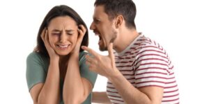 Man yelling at his wife